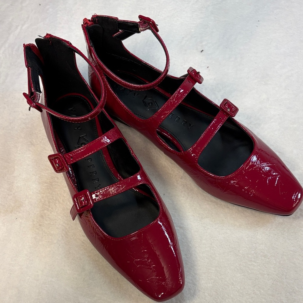 Katy Perry Collections Red Patent Flats